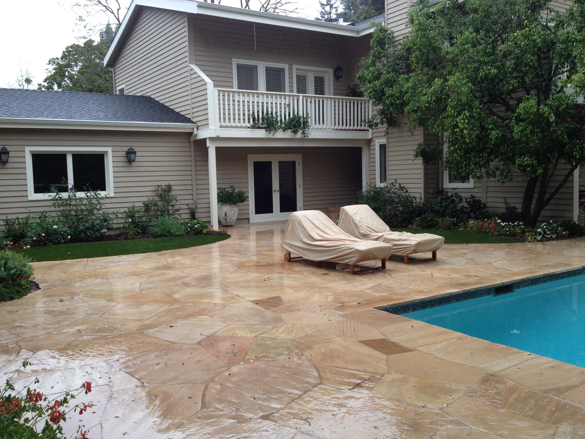 Bel Air traditional custom home and pool