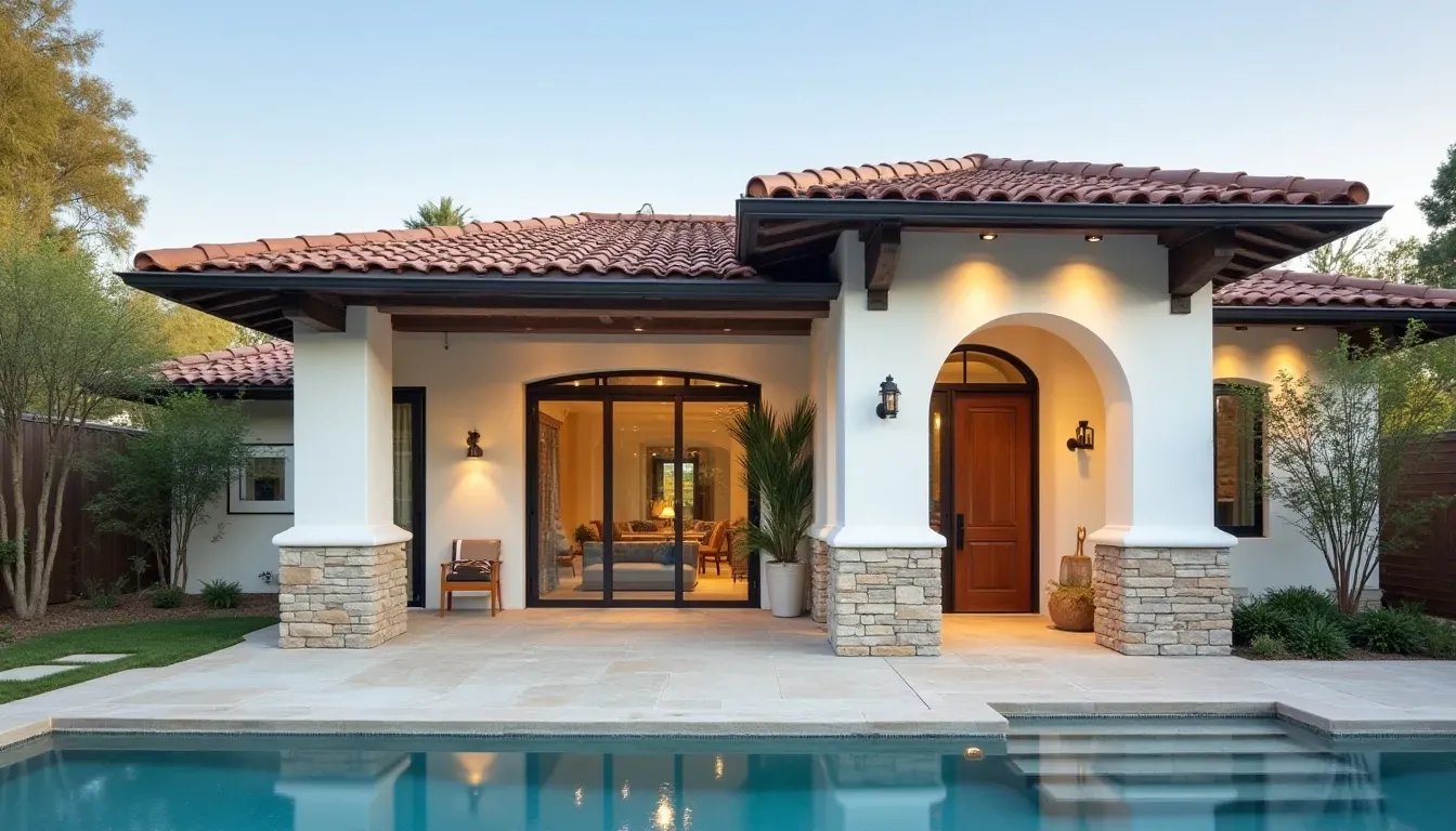 A modern Mediterranean custom home rebuilt in Los Angeles by Addition Building and Design